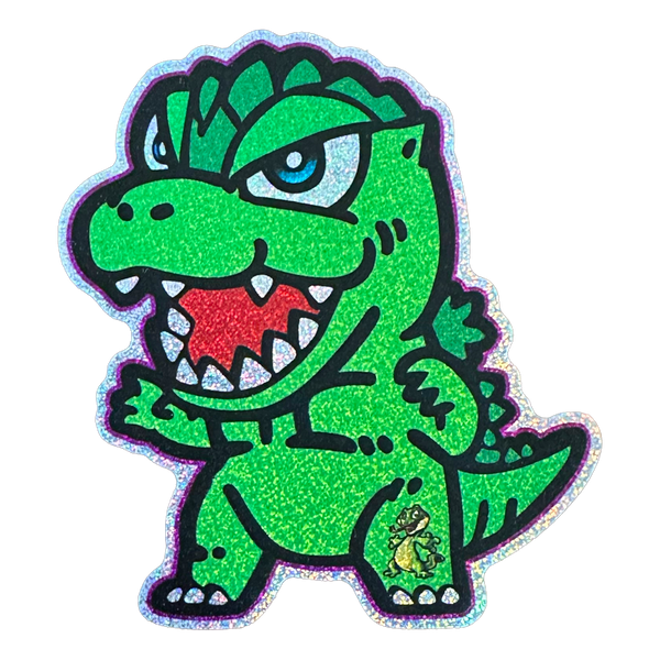 GZilla Blue Eyes Lucky Lizard Sticker