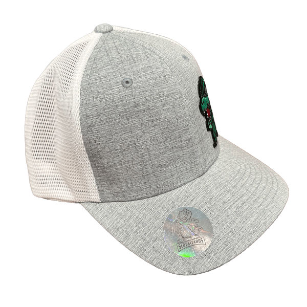 GZilla Lucky Lizards Hat Silver and White