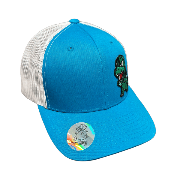 GZilla Lucky Lizards Hat Turquoise and White