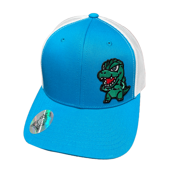 GZilla Lucky Lizards Hat Turquoise and White