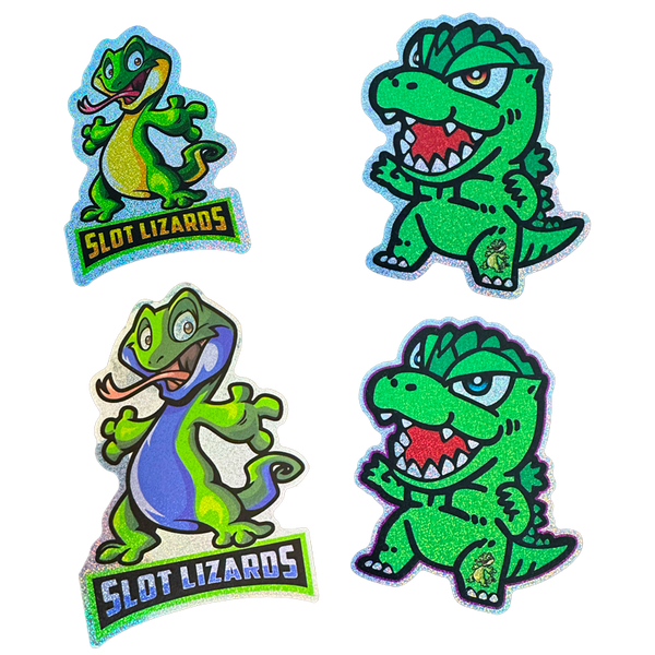 Slot Lizards 4 Pack of Stickers!